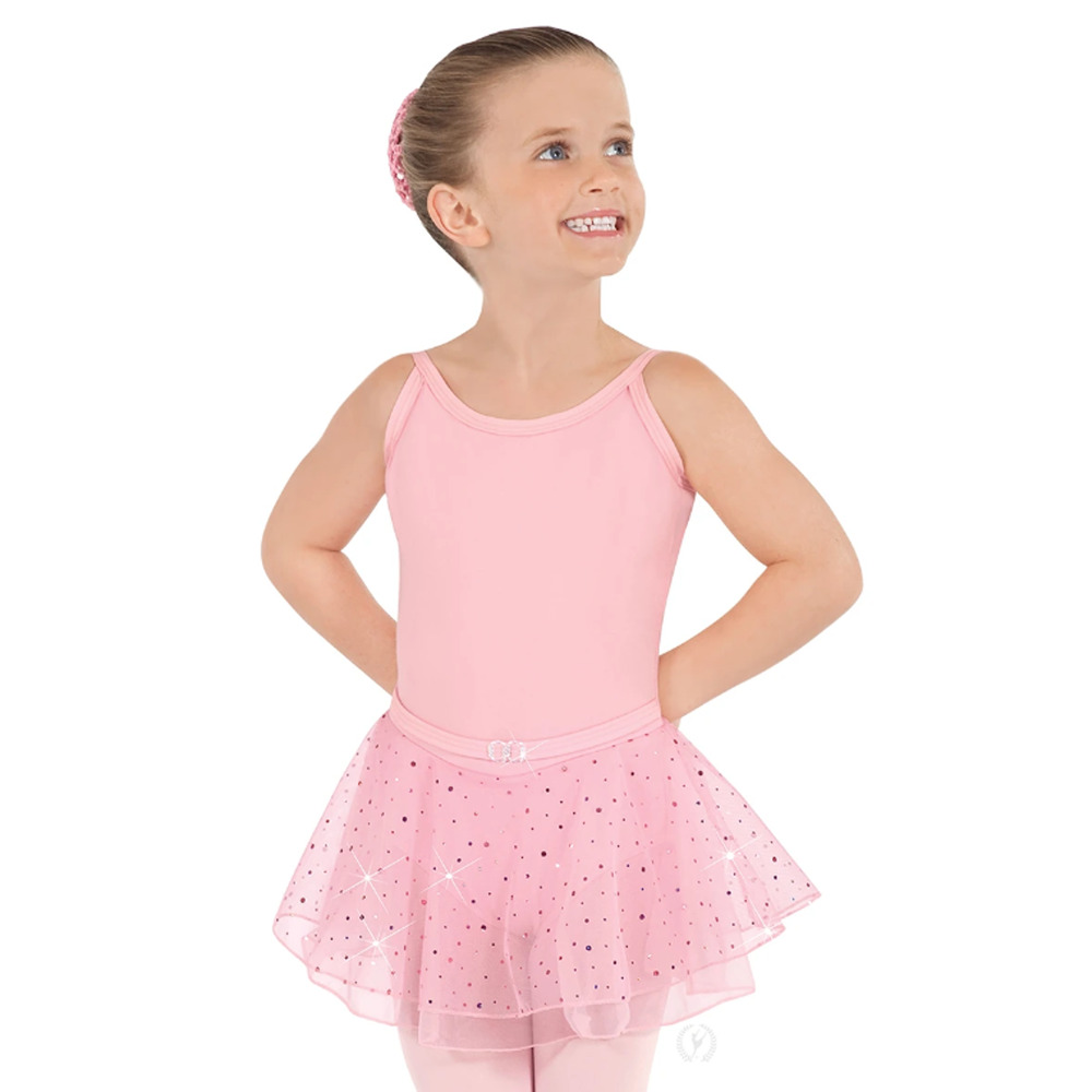 NEW Closeout Leotard Dress Eurotard Intermediate Child 6x-7 Pink Sparkle Ballet